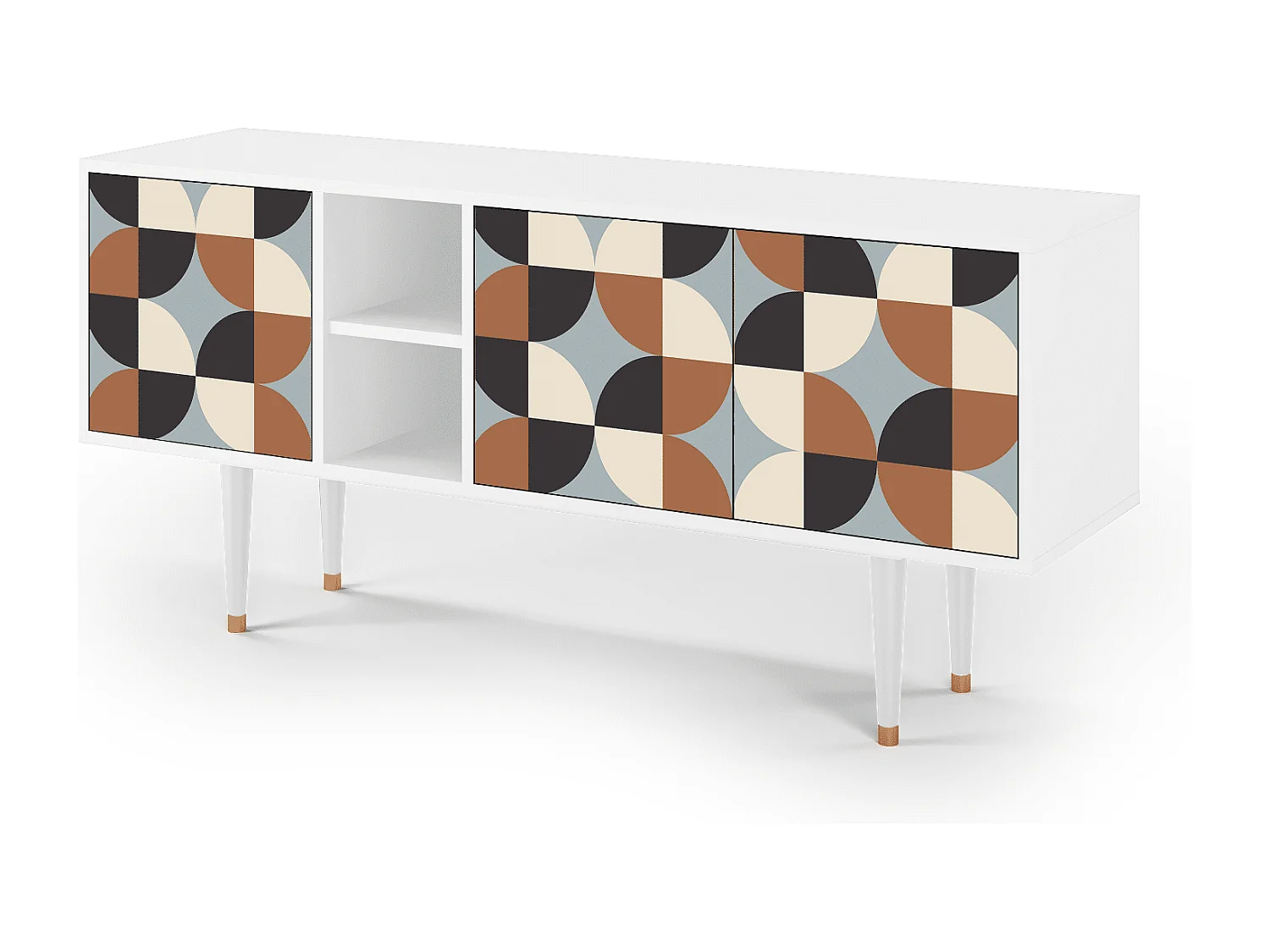 TV-meubel - 150х69х41 cm - T5 - Brown Sensation, Wit