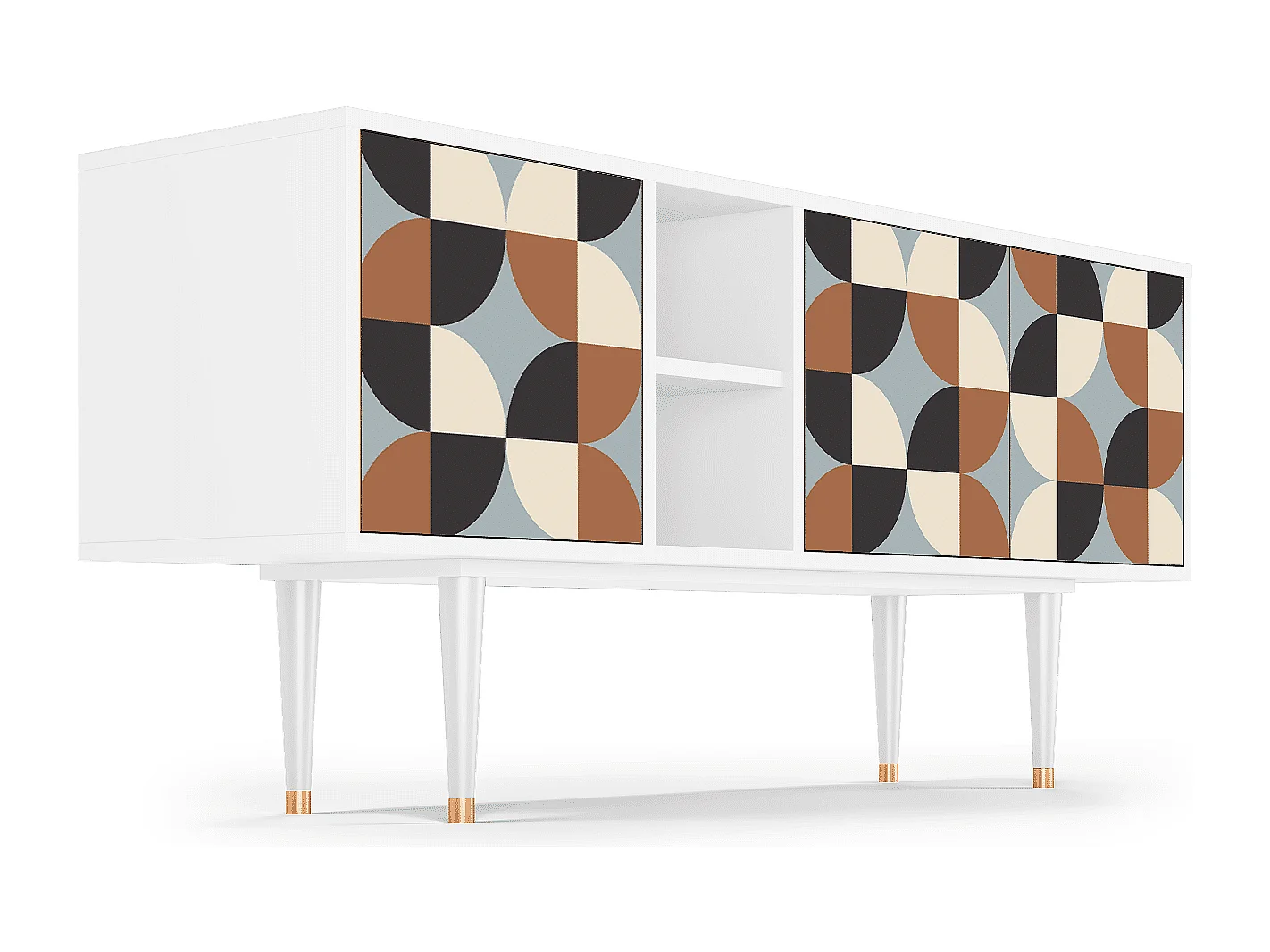 TV-meubel - 150х69х41 cm - T5 - Brown Sensation, Wit