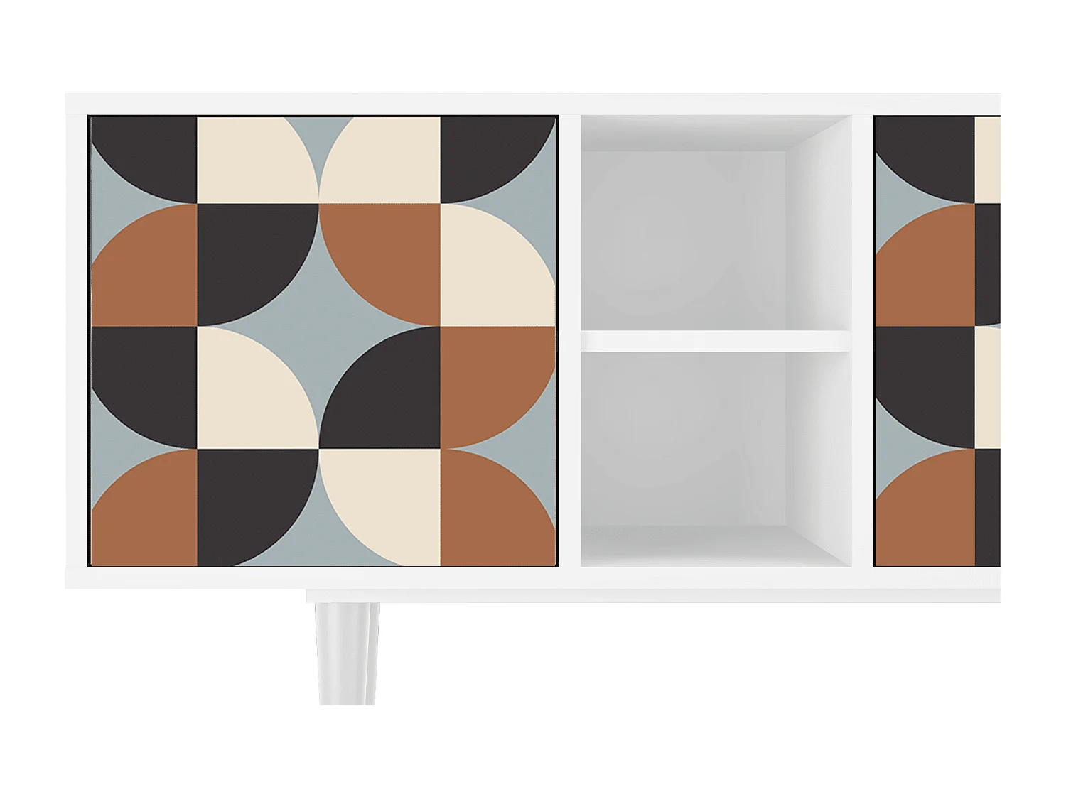 TV-meubel - 150х69х41 cm - T5 - Brown Sensation, Wit