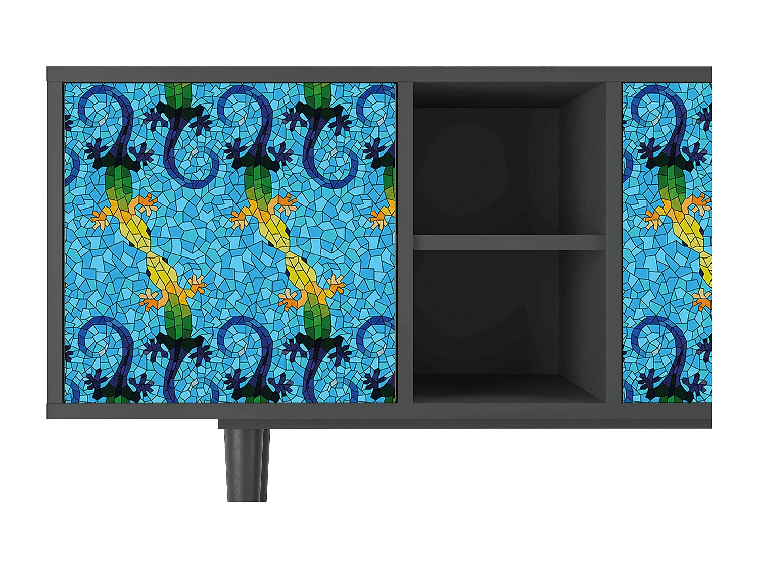 TV-Möbel - 150х69х41 cm - T5 - Gaudi's Lizard, Anthrazit