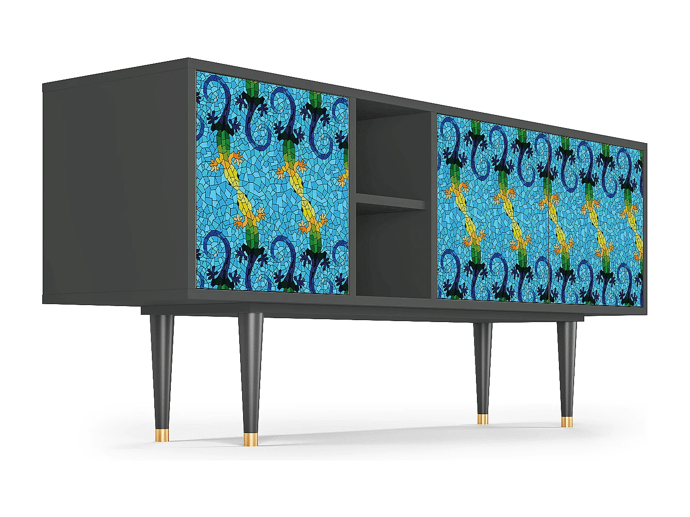 Meuble TV - 150х69х41 cm - T5 - Gaudi's Lizard, Anthracite