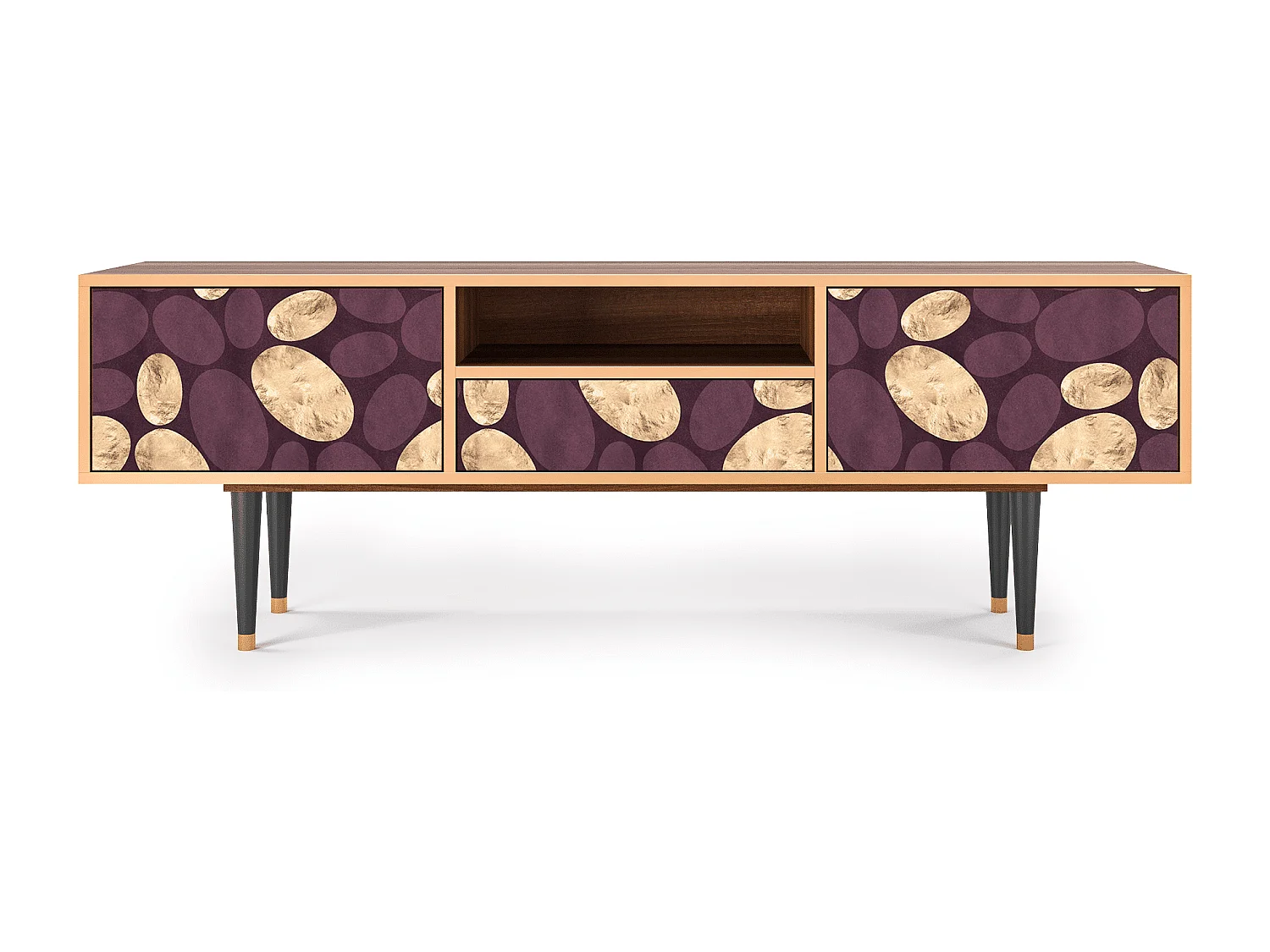 Meuble TV - 170х59х41 cm - T6 - Fine Wine, Noyer