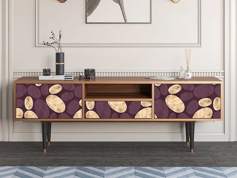 Mueble de TV - 170х59х41 cm - T6 - Fine Wine, Nogueira