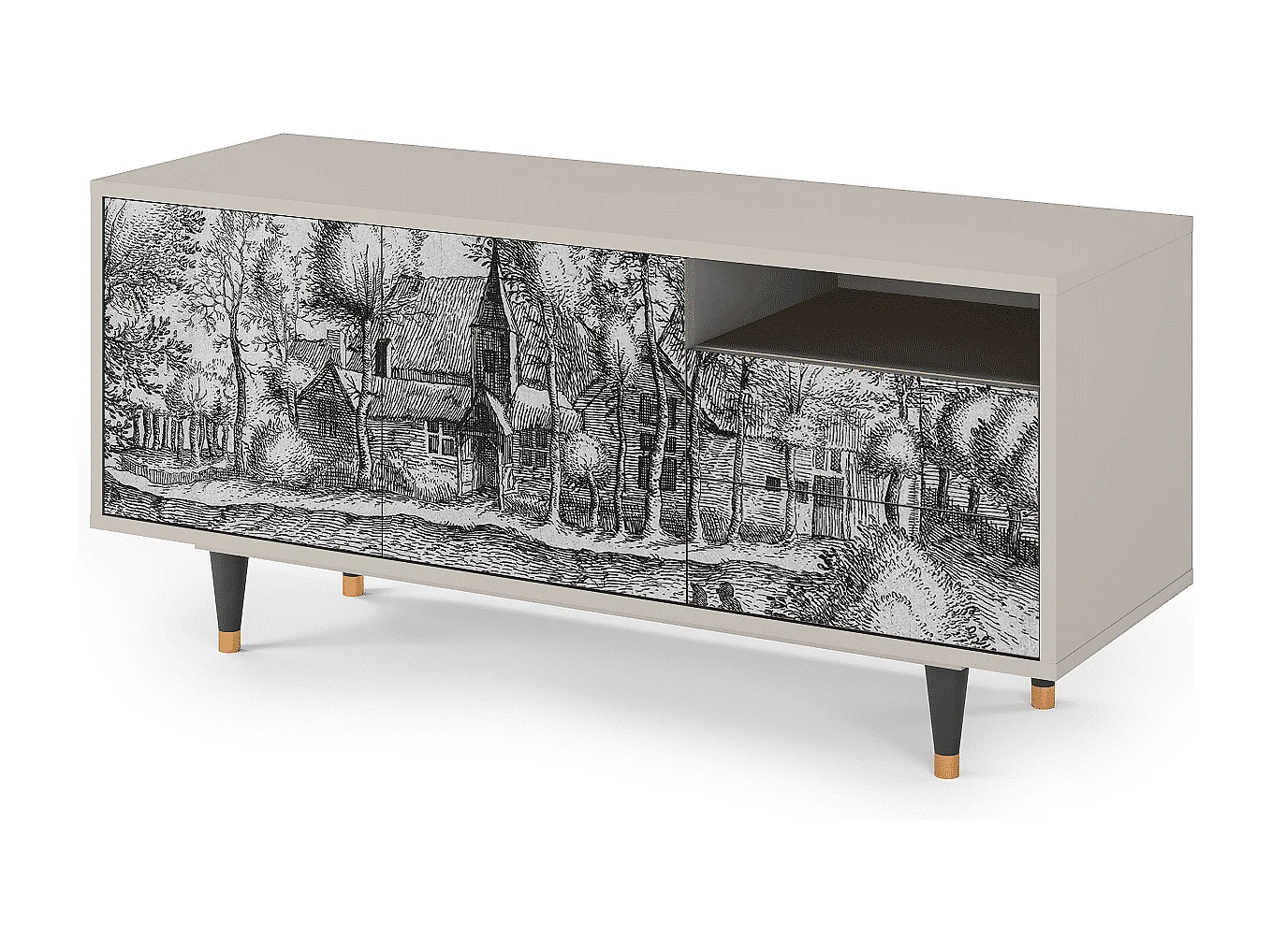 Mueble de TV - 125х56х41 cm - T7 - A Pond, Areia