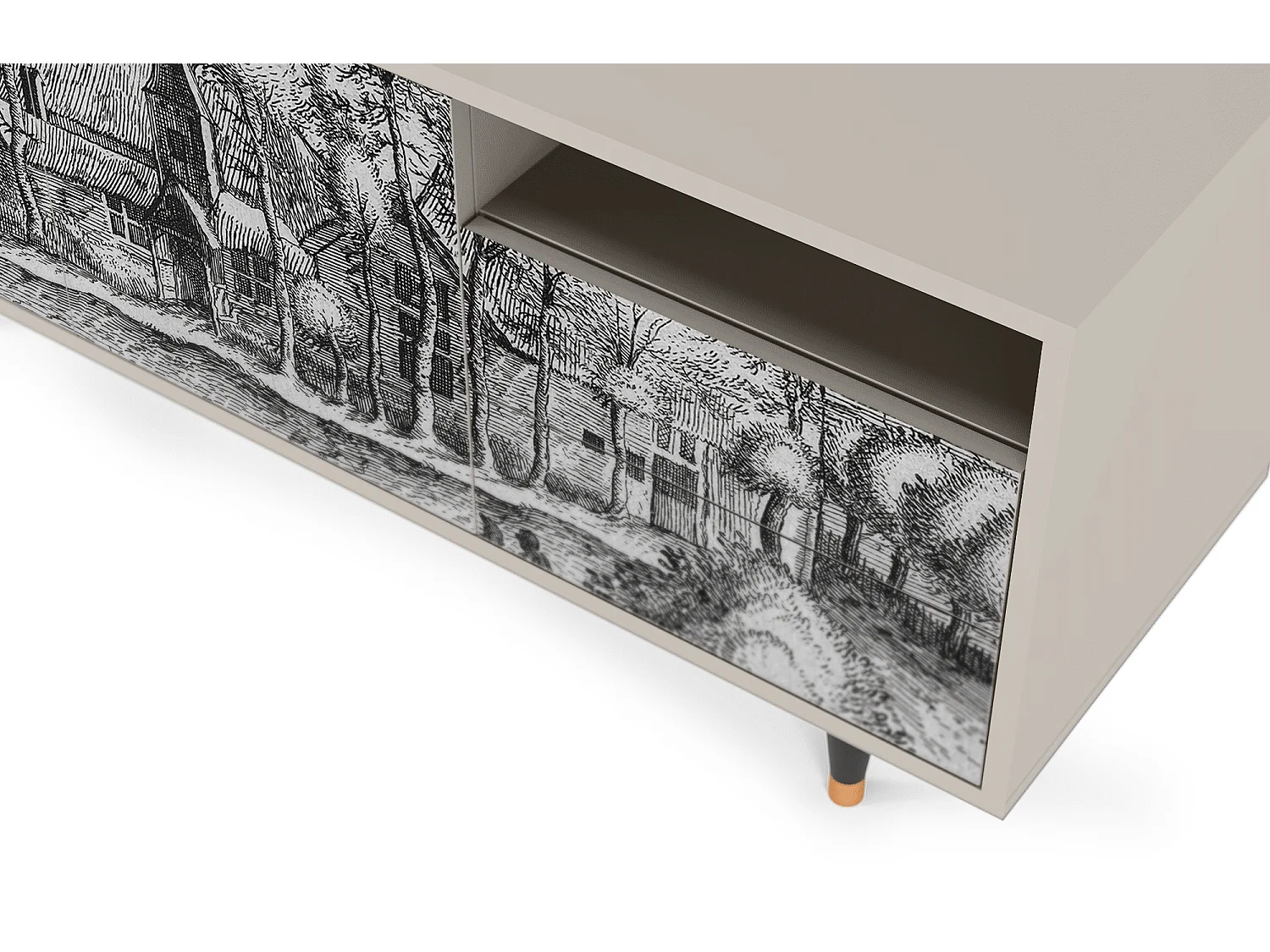 Mueble de TV - 125х56х41 cm - T7 - A Pond, Areia