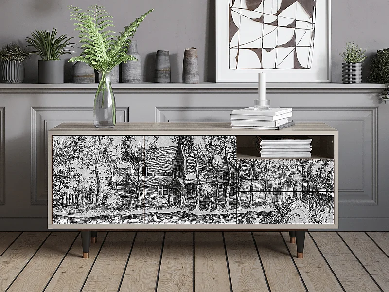 Mueble de TV - 125х56х41 cm - T7 - A Pond, Areia