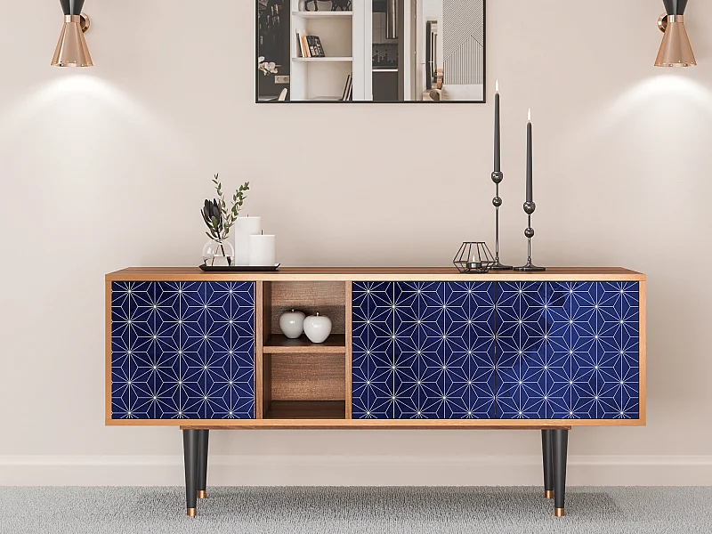 TV-meubel - 150х69х41 cm - T5 - Milky Way, Walnoot