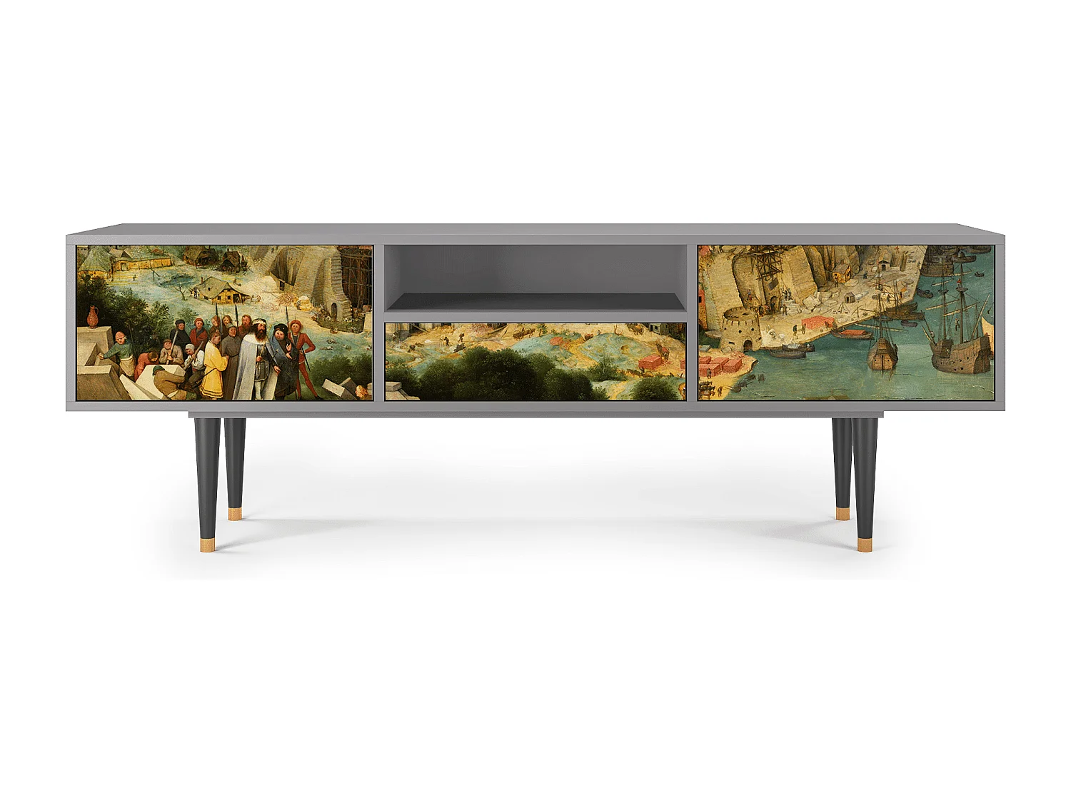 Szafka RTV - 170х59х41 cm - T6 - Elder The Tower, Szary