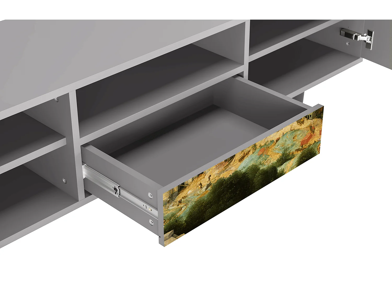 Szafka RTV - 170х59х41 cm - T6 - Elder The Tower, Szary