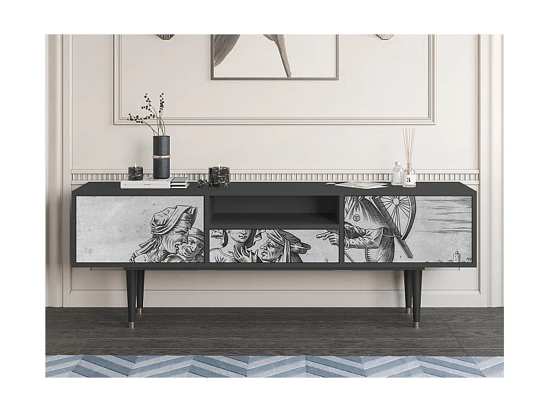 TV-Möbel - 170х59х41 cm - T6 - Blau Schuyte, Anthrazit