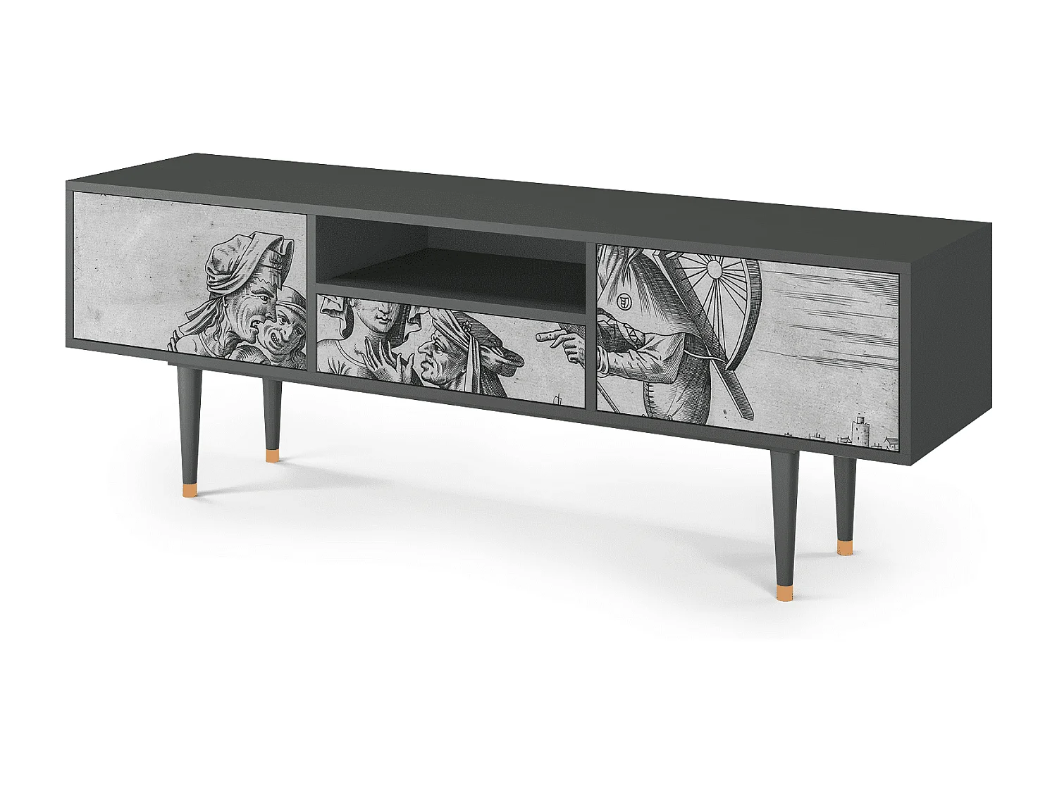 Meuble TV - 170х59х41 cm - T6 - Blau Schuyte, Anthracite