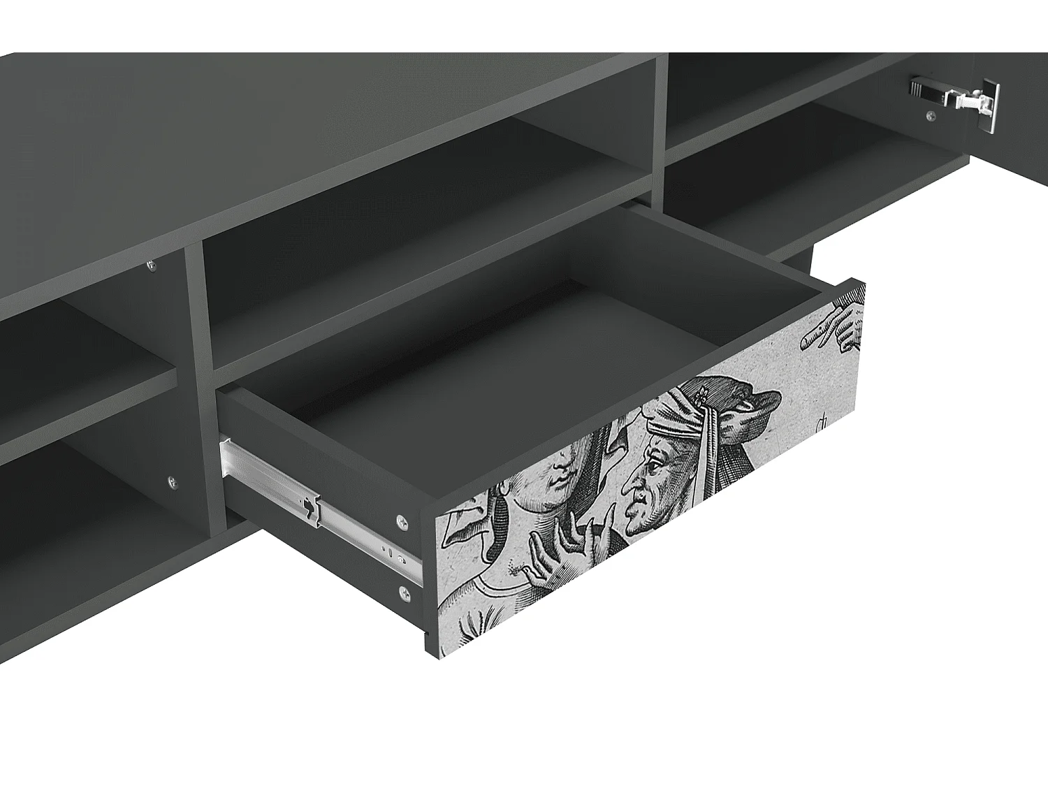 Meuble TV - 170х59х41 cm - T6 - Blau Schuyte, Anthracite