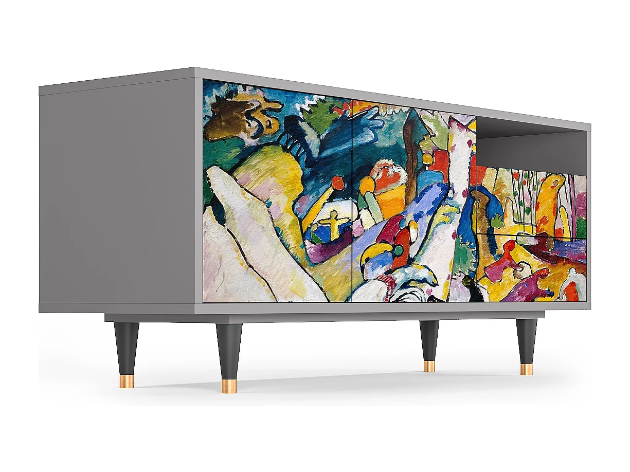 TV-Möbel - 125х56х41 cm - T7 - Improvisation 26  , Grau