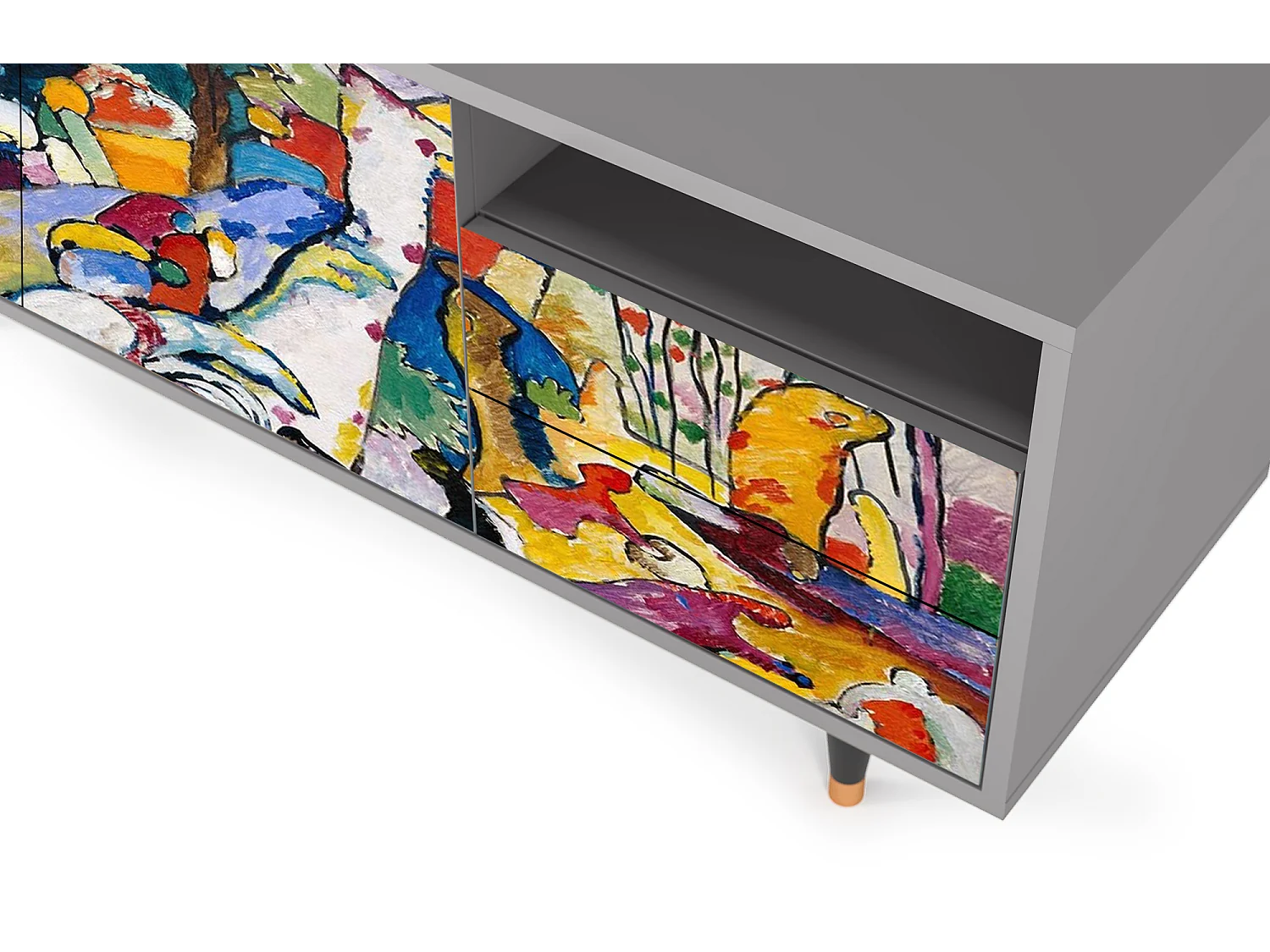 Mueble de TV - 125х56х41 cm - T7 - Improvisation 26  , Gris