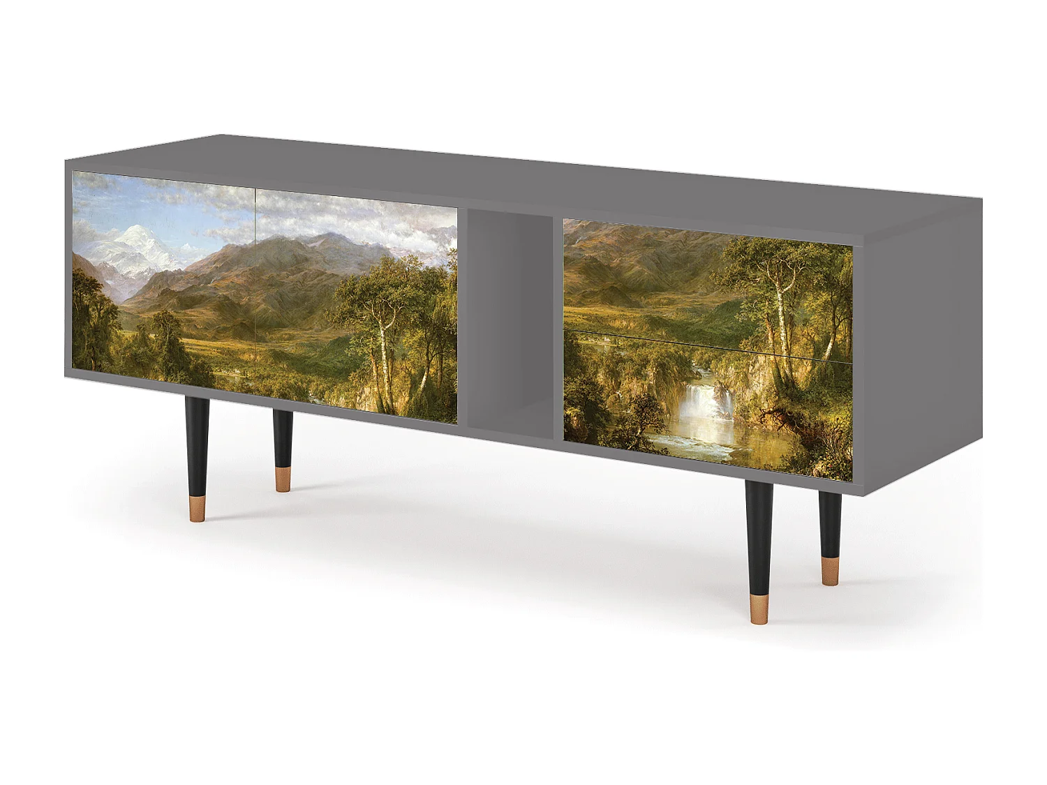 TV-meubel - 170х69х48 cm - T1 - The Heart of the Andes , Grijs