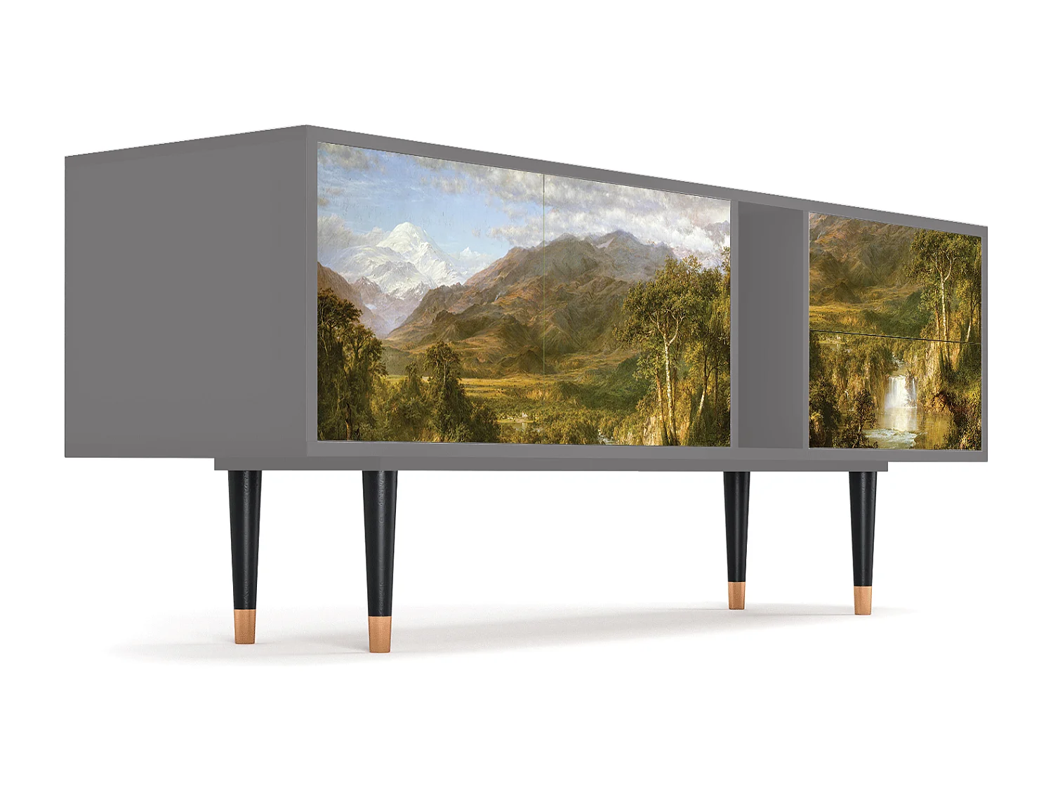 TV-meubel - 170х69х48 cm - T1 - The Heart of the Andes , Grijs