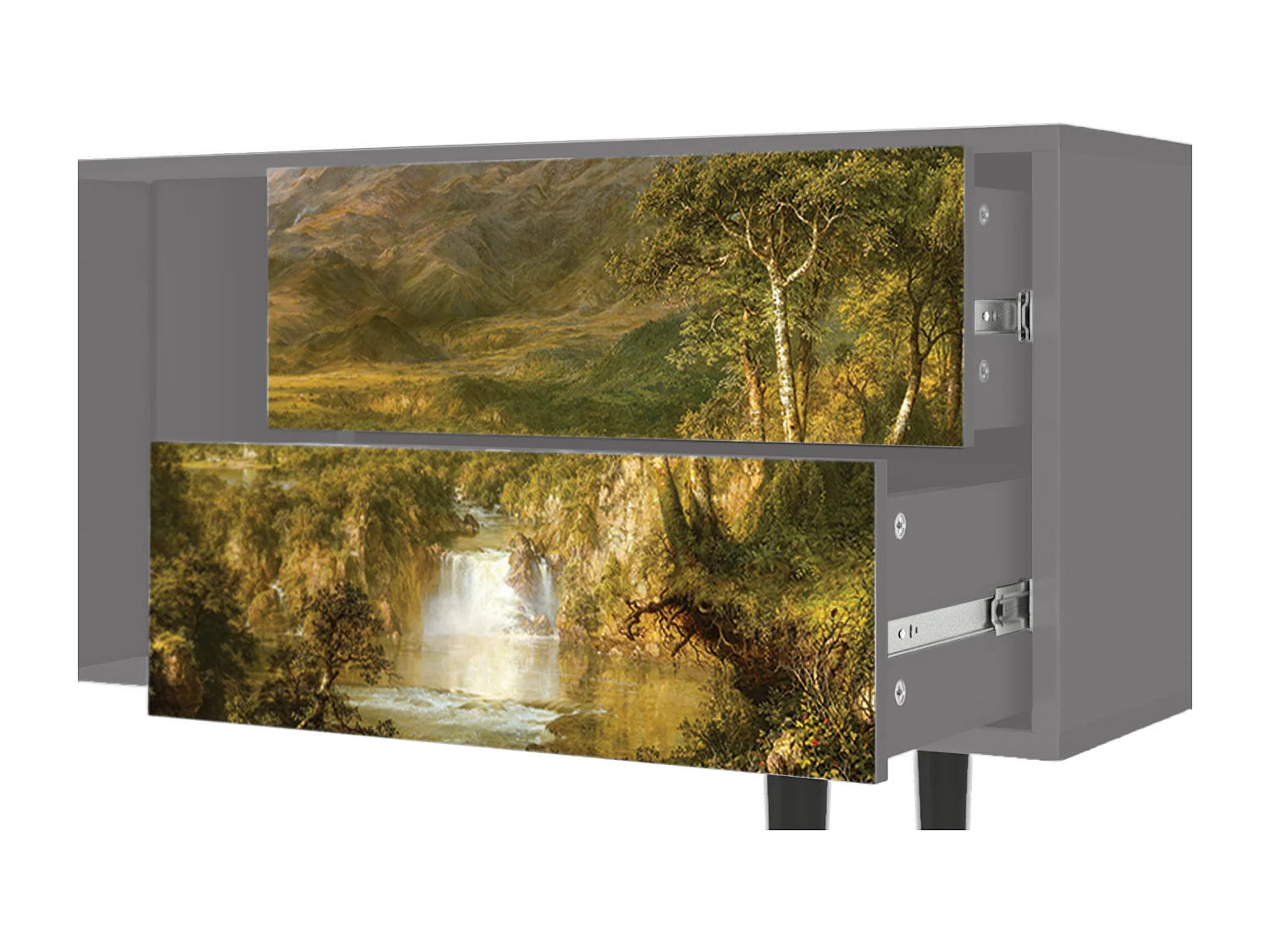 TV-meubel - 170х69х48 cm - T1 - The Heart of the Andes , Grijs