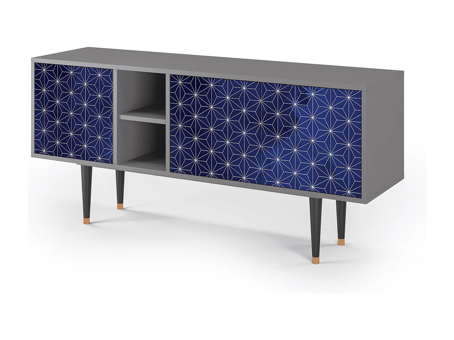 Mueble de TV - 150х69х41 cm - T5 - Milky Way, Gris