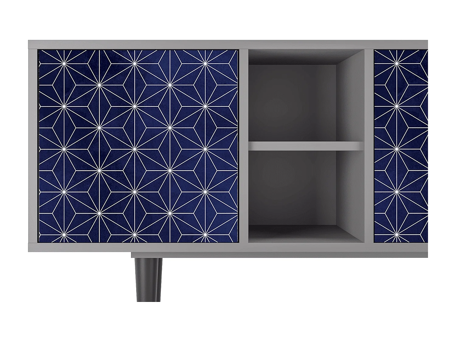 Mueble de TV - 150х69х41 cm - T5 - Milky Way, Gris