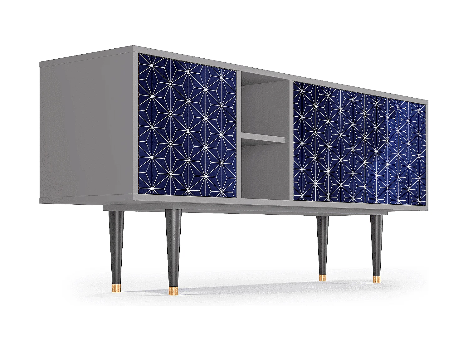 Meuble TV - 150х69х41 cm - T5 - Milky Way, Gris