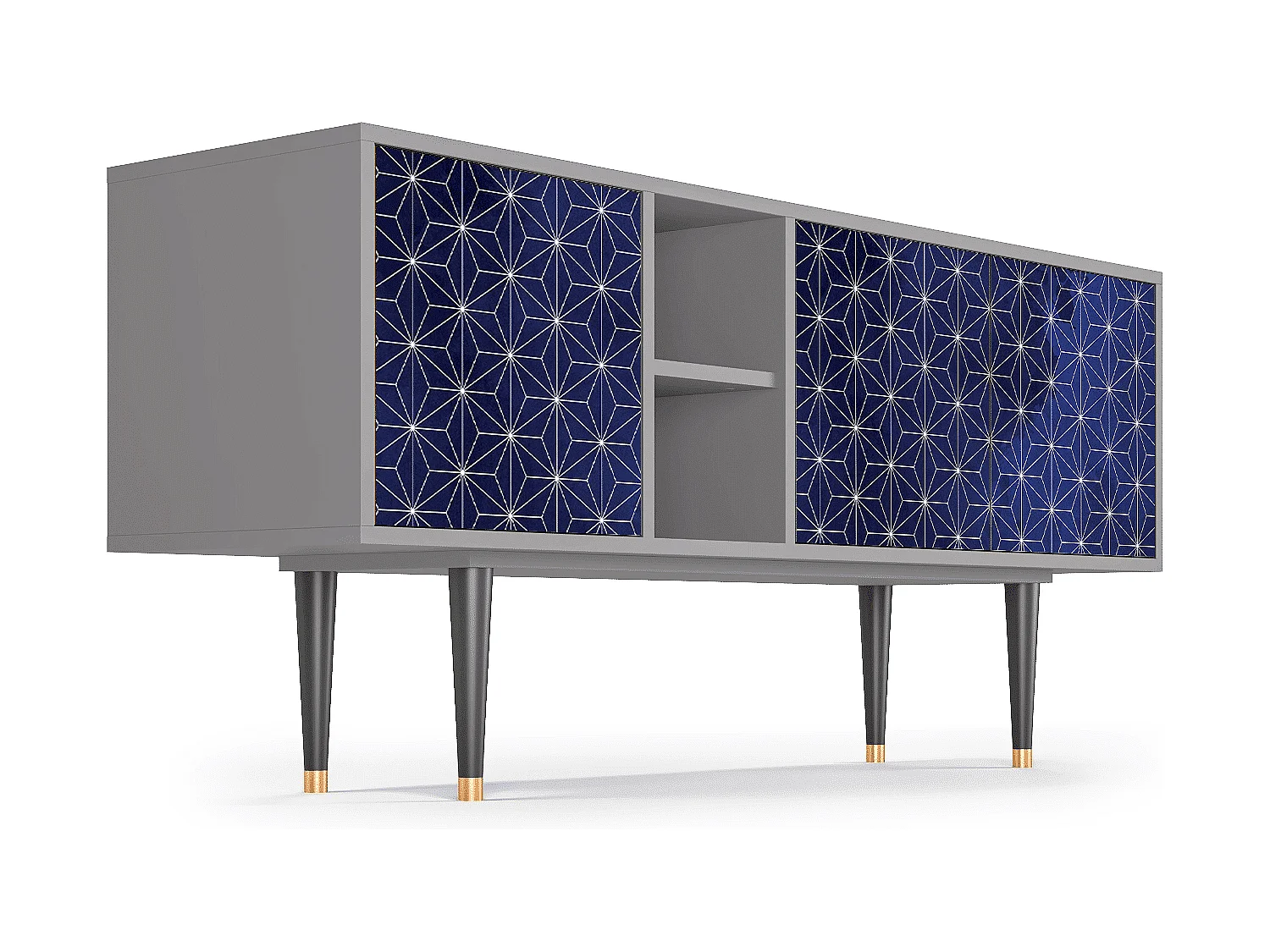 Mueble de TV - 150х69х41 cm - T5 - Milky Way, Gris