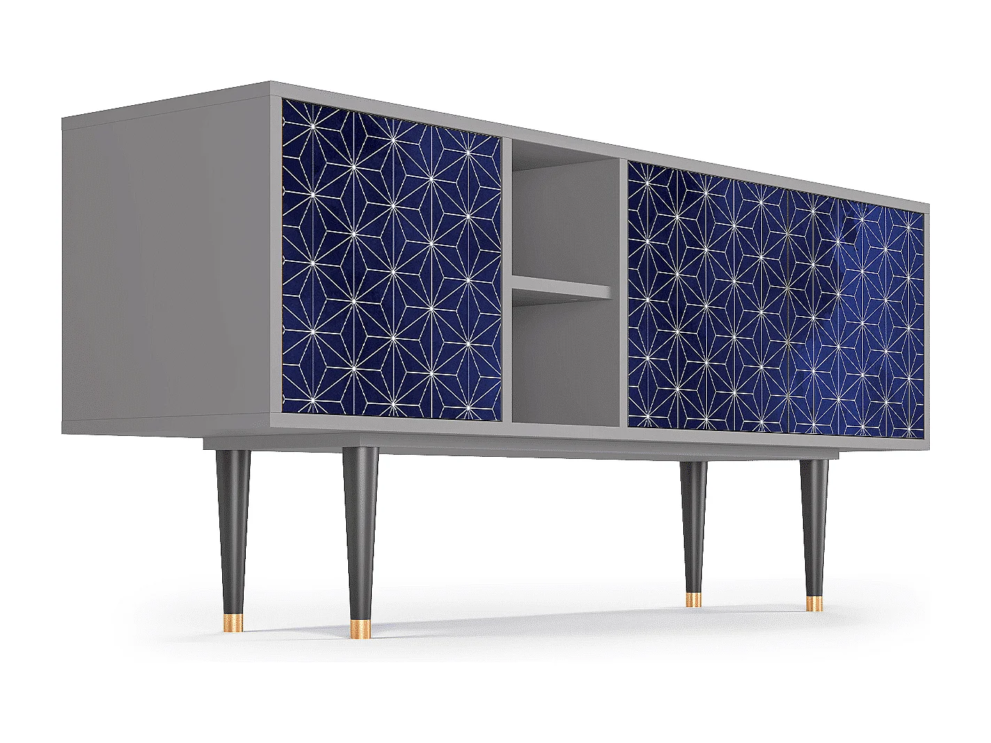 Mueble de TV - 150х69х41 cm - T5 - Milky Way, Gris