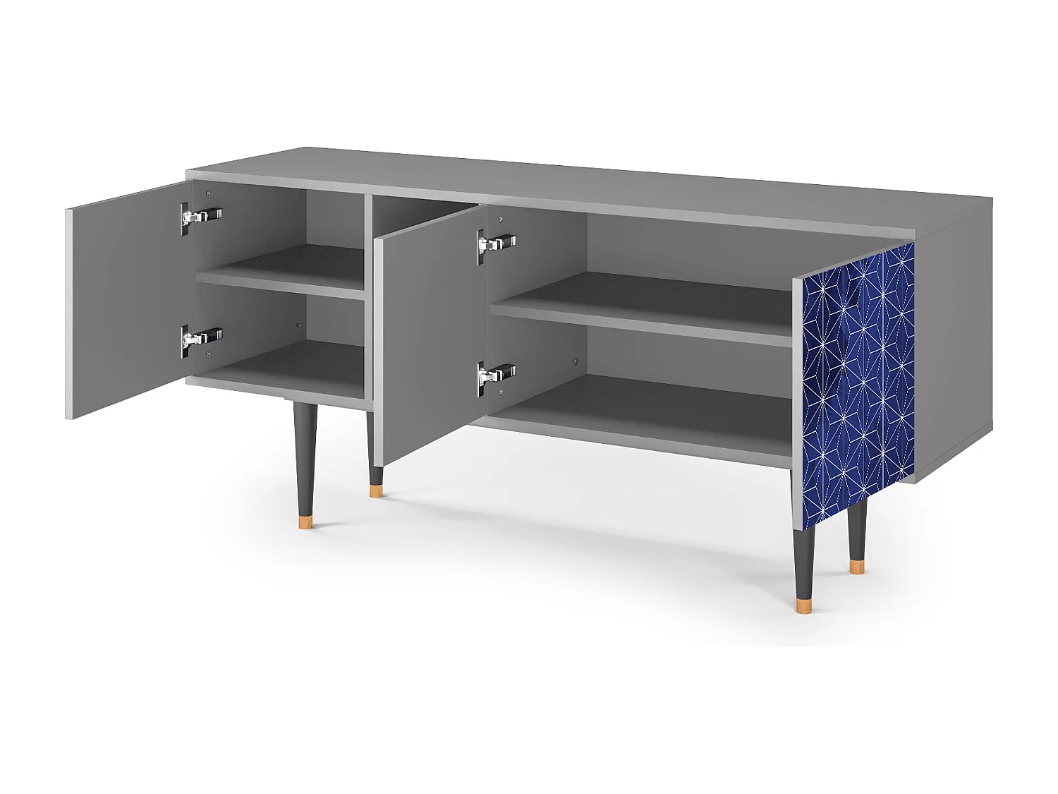 Mueble de TV - 150х69х41 cm - T5 - Milky Way, Gris