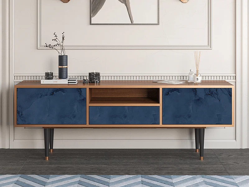 Meuble TV - 170х59х41 cm - T6 - Endless Galaxi, Noyer