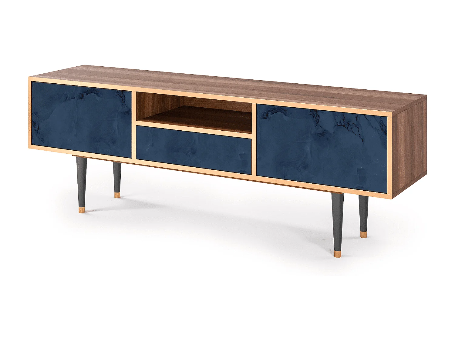 Meuble TV - 170х59х41 cm - T6 - Endless Galaxi, Noyer