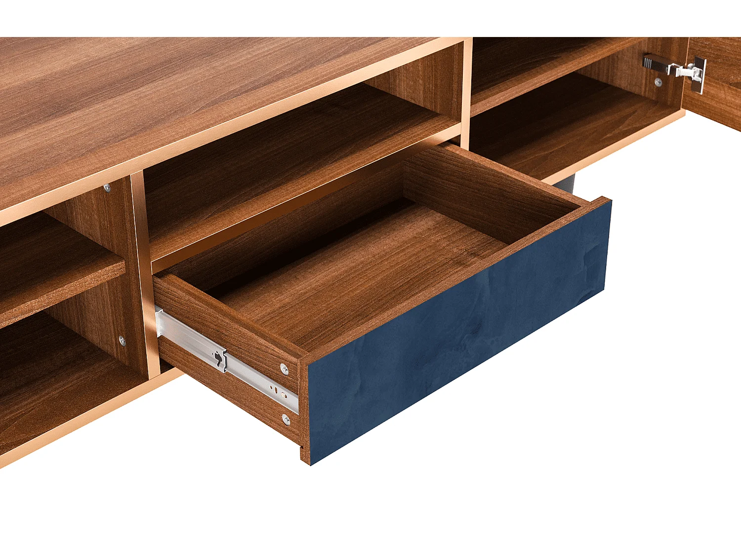 Meuble TV - 170х59х41 cm - T6 - Endless Galaxi, Noyer