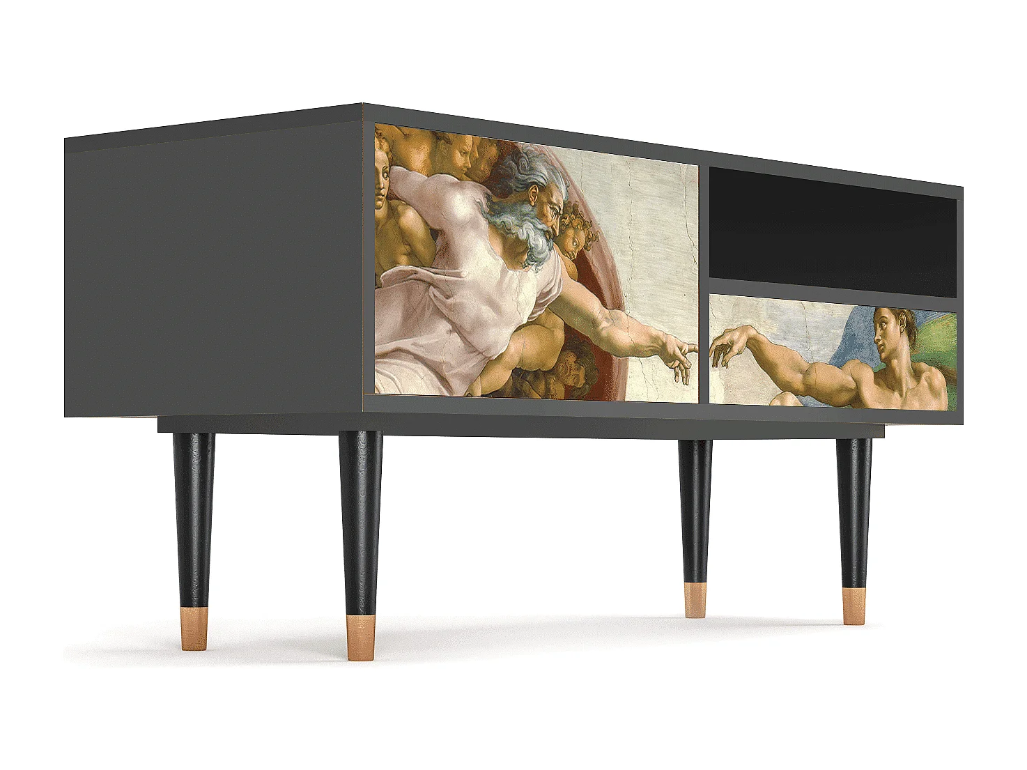 Meuble TV - 115х59х48 cm - T3 - The Creation of Adam, Anthracite