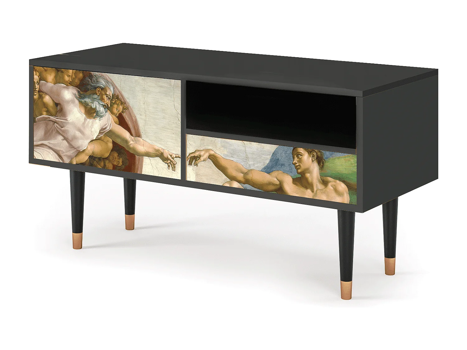 Meuble TV - 115х59х48 cm - T3 - The Creation of Adam, Anthracite