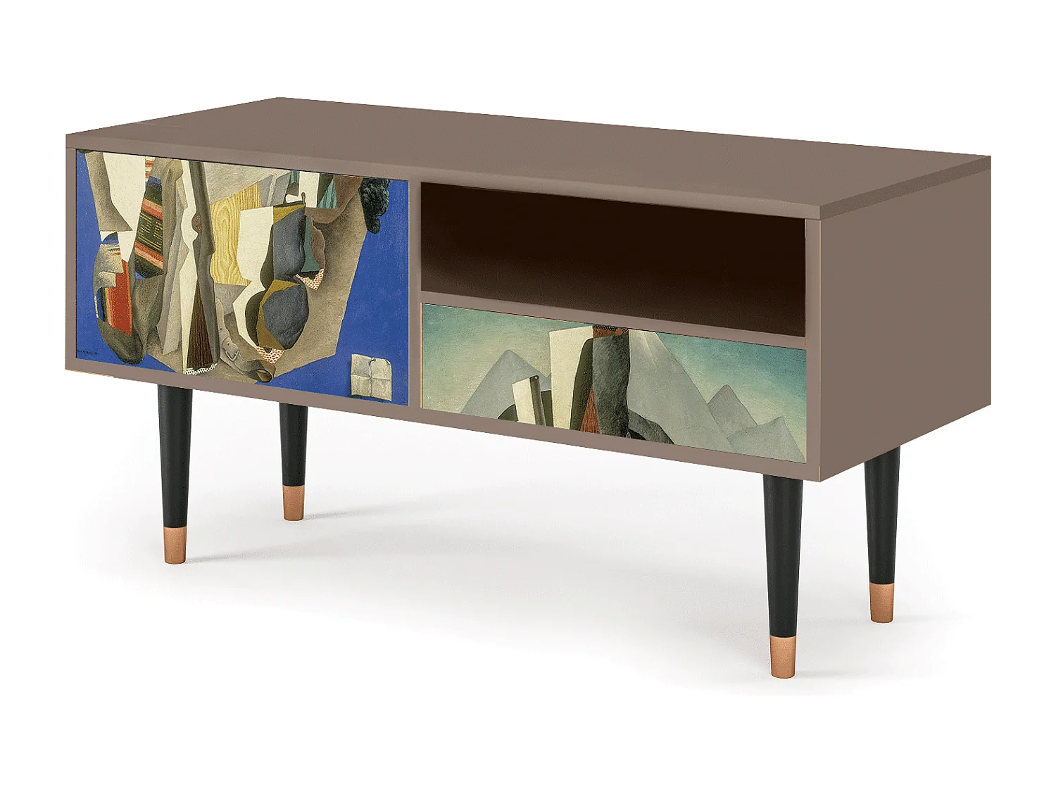 TV-meubel - 115х59х48 cm - T3 - The Cubist Paintings , Latte