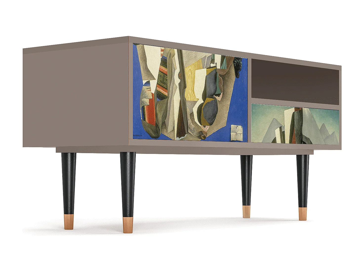 TV-meubel - 115х59х48 cm - T3 - The Cubist Paintings , Latte