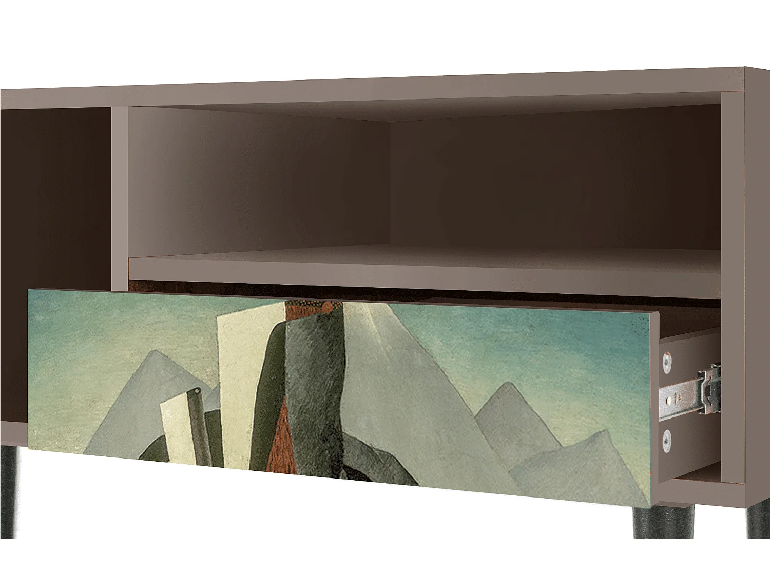 TV-meubel - 115х59х48 cm - T3 - The Cubist Paintings , Latte