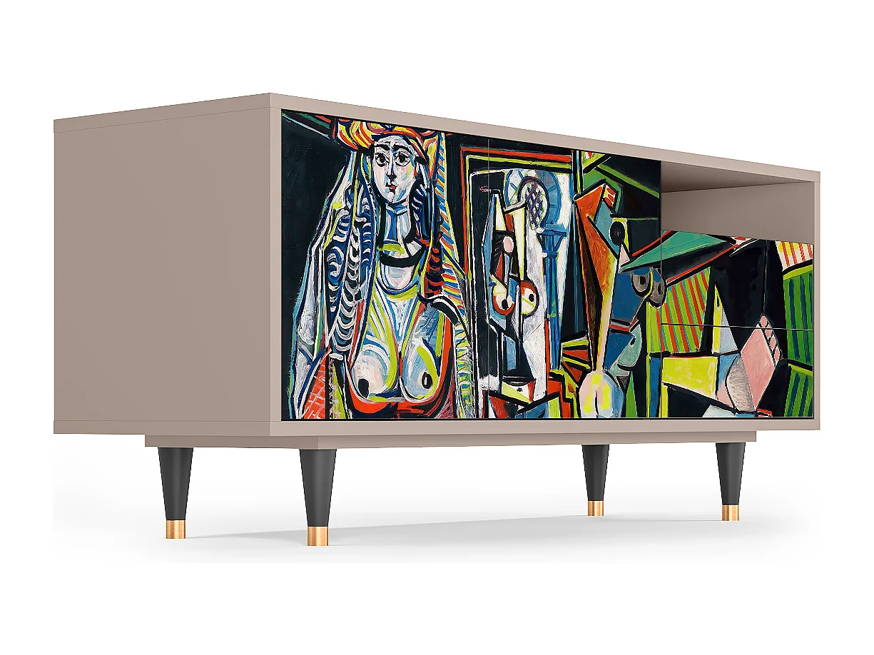 Mueble de TV - 125х56х41 cm - T7 - Women of Algiers, Latte