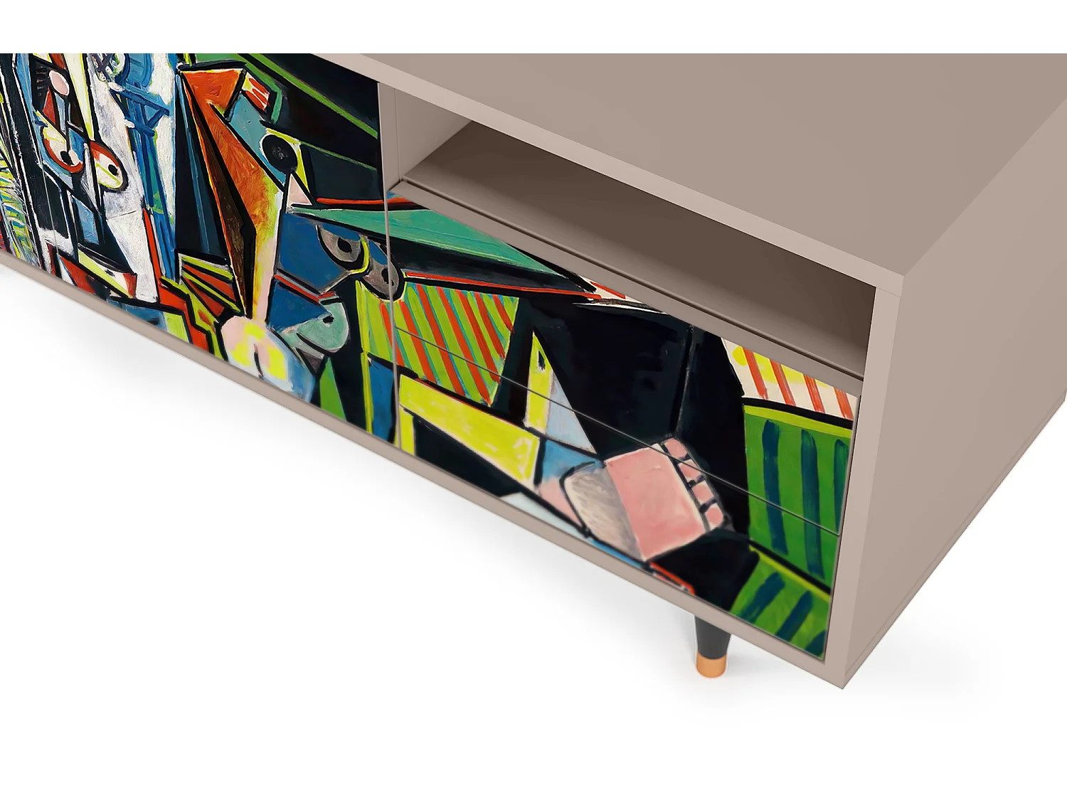 Mueble de TV - 125х56х41 cm - T7 - Women of Algiers, Latte