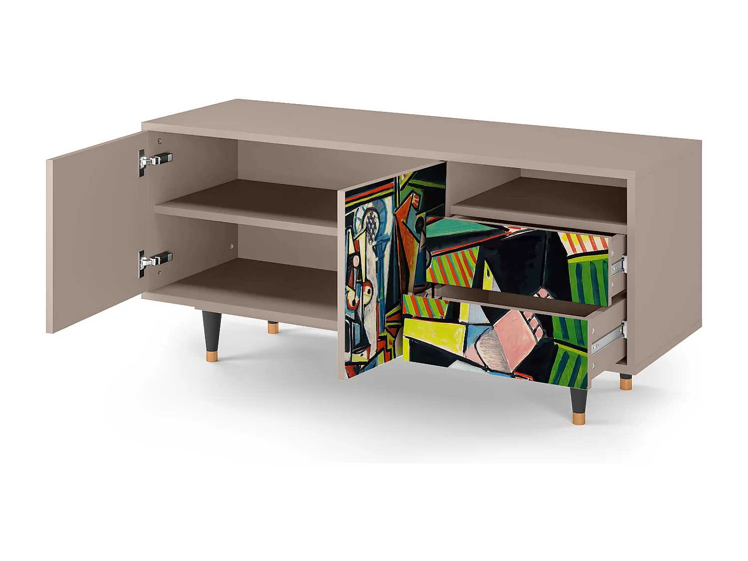 Mueble de TV - 125х56х41 cm - T7 - Women of Algiers, Latte