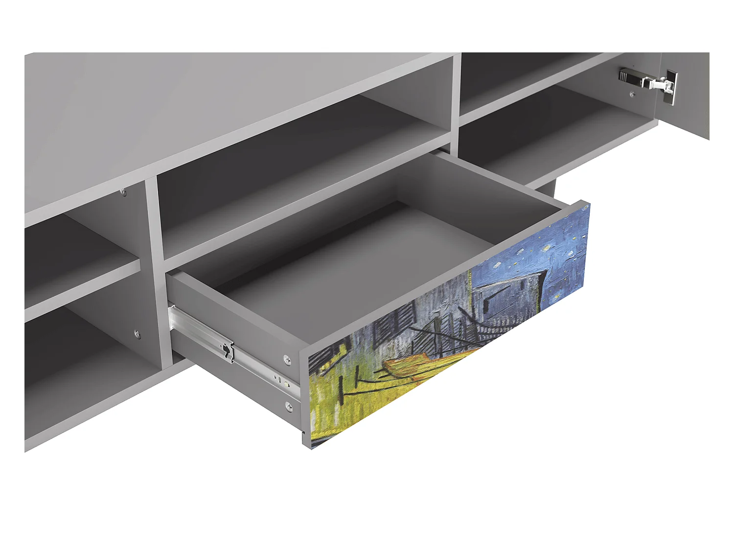 TV-Möbel - 170х59х41 cm - T6 - Café Terrace at Night, Grau