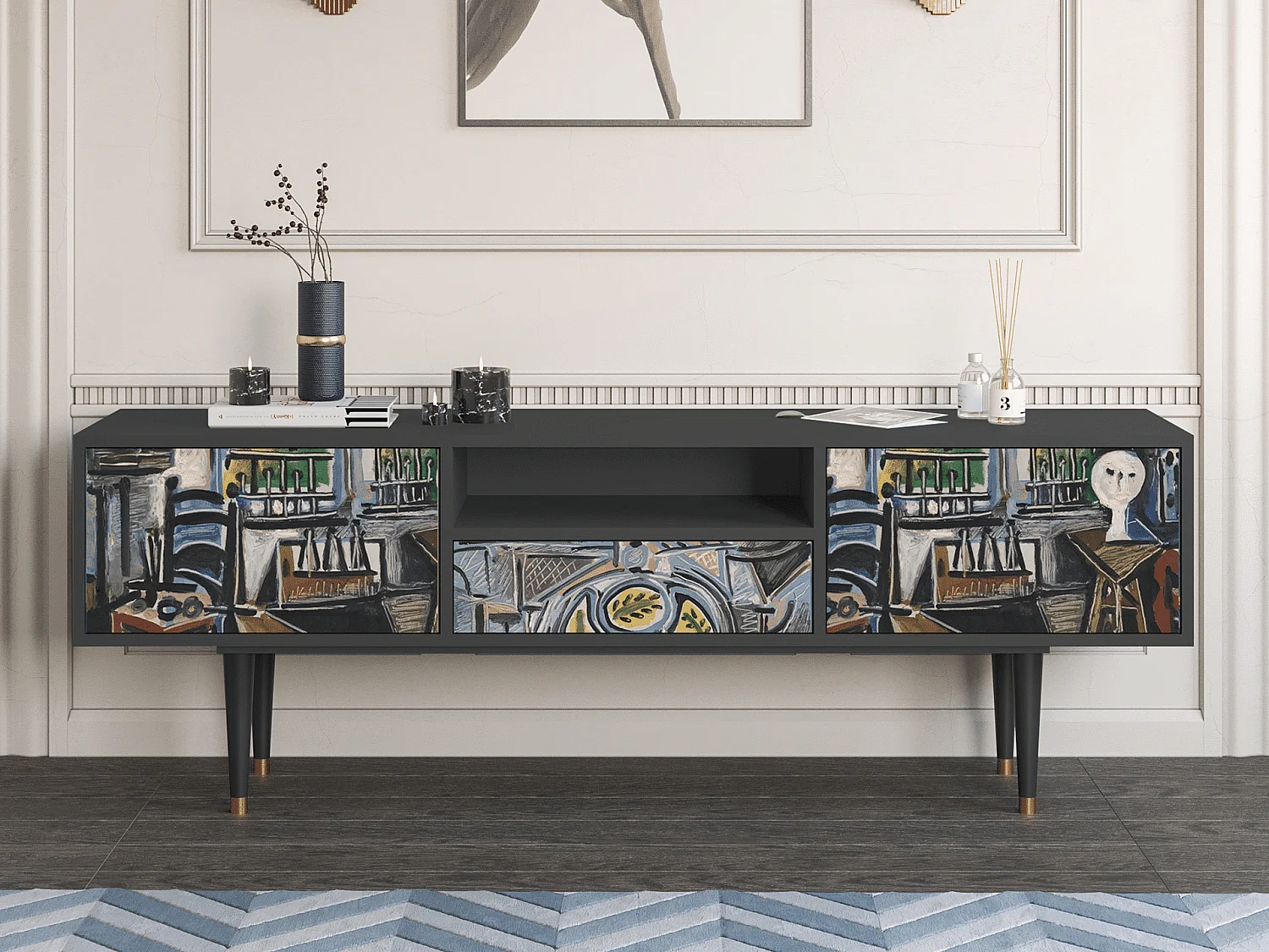 Meuble TV - 170х59х41 cm - T6 - The Studio , Anthracite