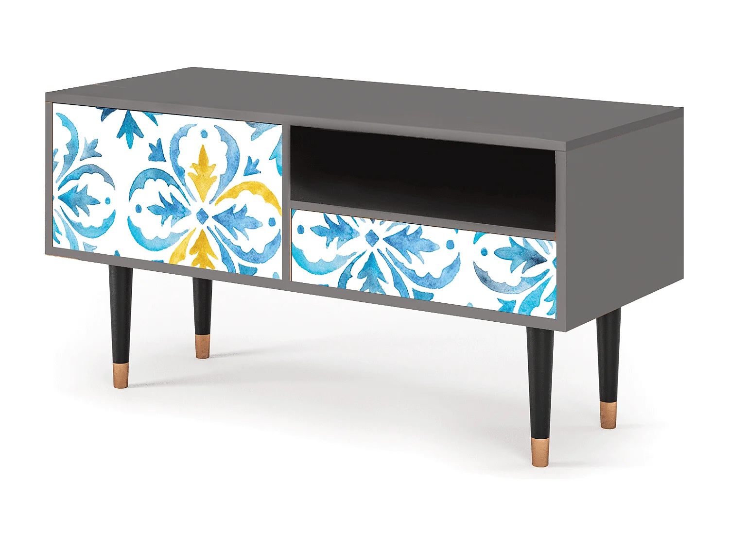 Szafka RTV - 115х59х48 cm - T3 - Lisbon Flover, Szary