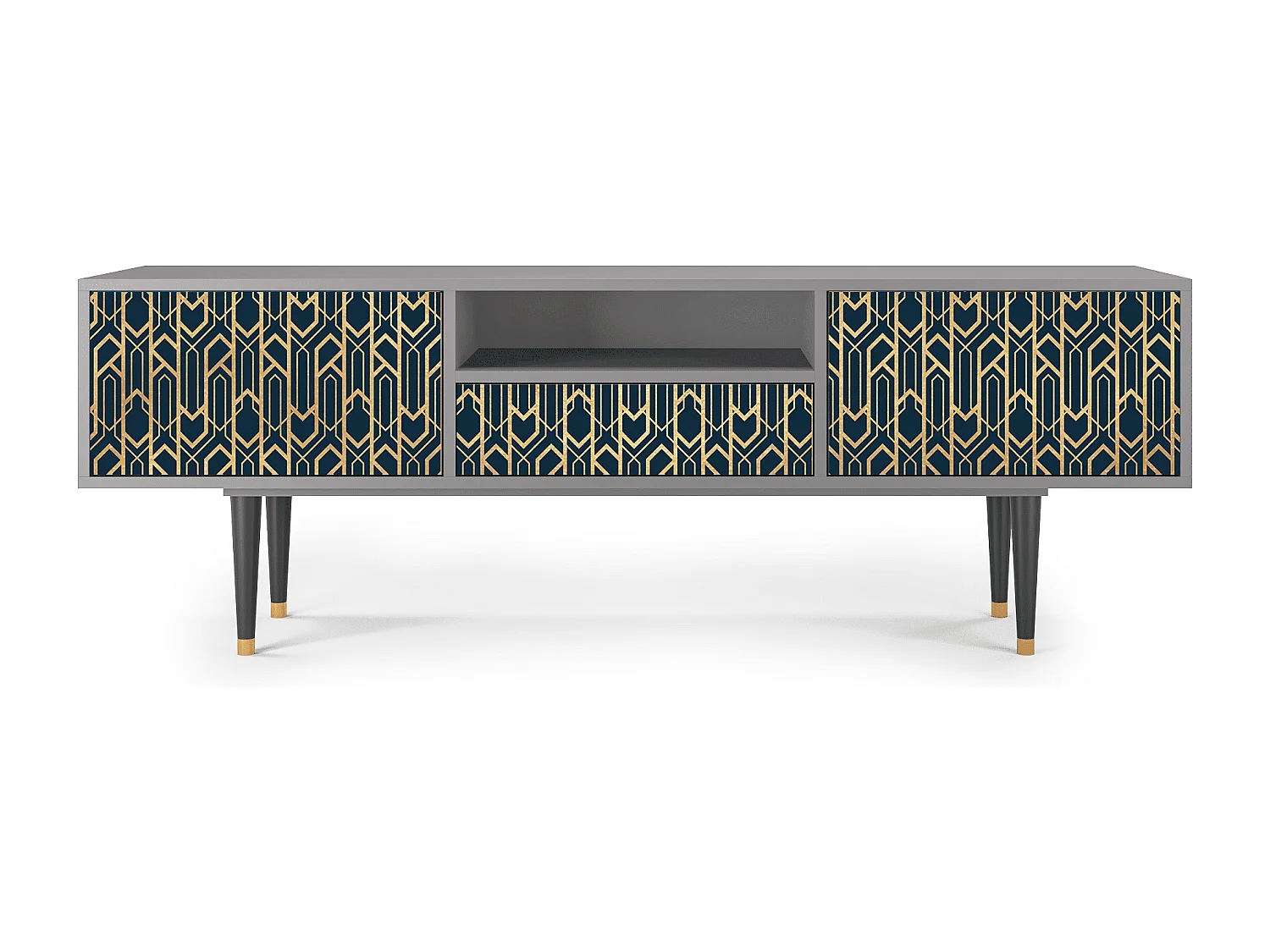 Meuble TV - 170х59х41 cm - T6 - Golden Empire, Gris