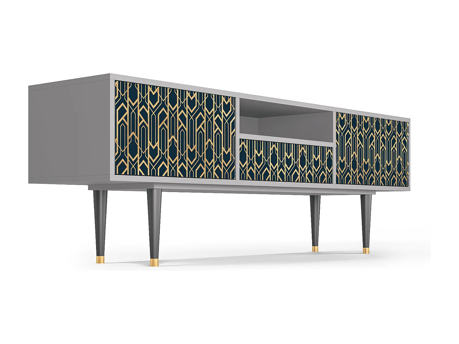 Meuble TV - 170х59х41 cm - T6 - Golden Empire, Gris