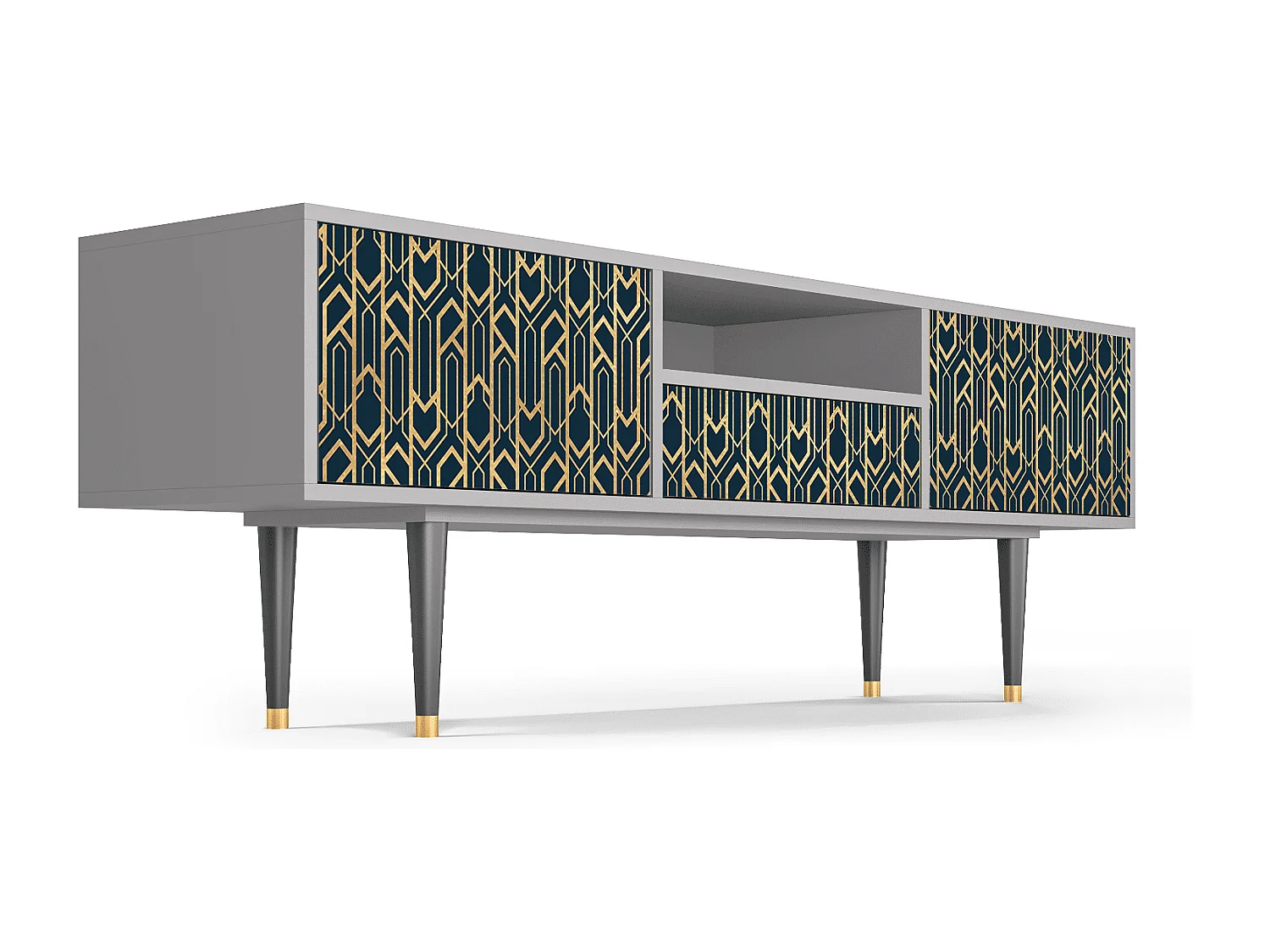 Meuble TV - 170х59х41 cm - T6 - Golden Empire, Gris