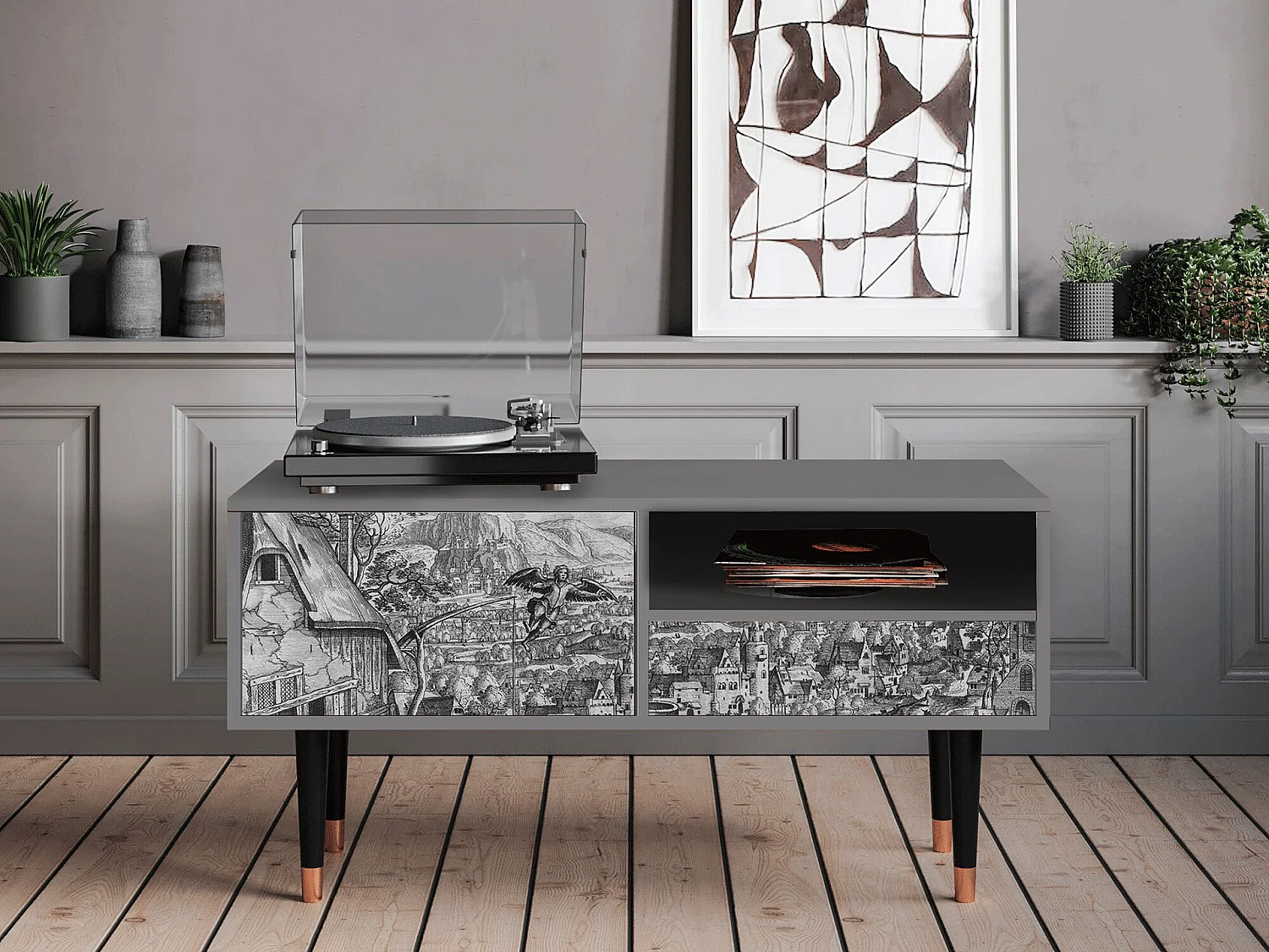 TV-Möbel - 115х59х48 cm - T3 - Departure, Grau