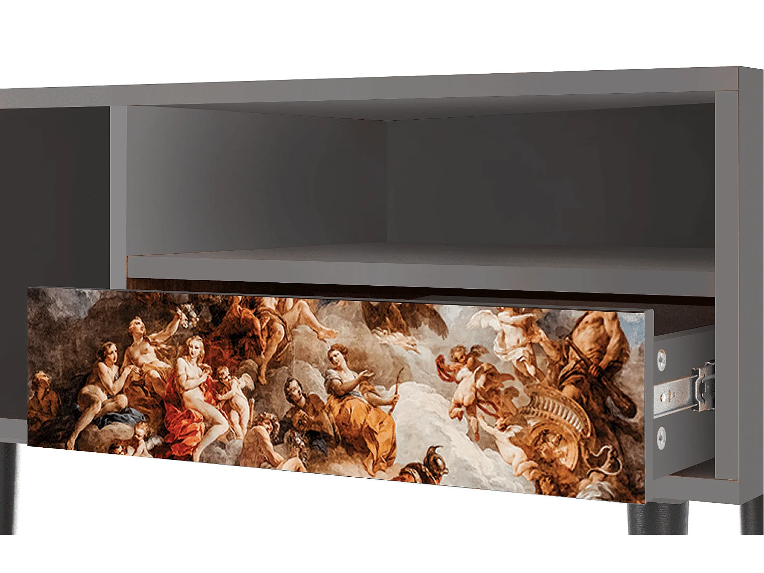TV-meubel - 115х59х48 cm - T3 - Versailles, Grijs