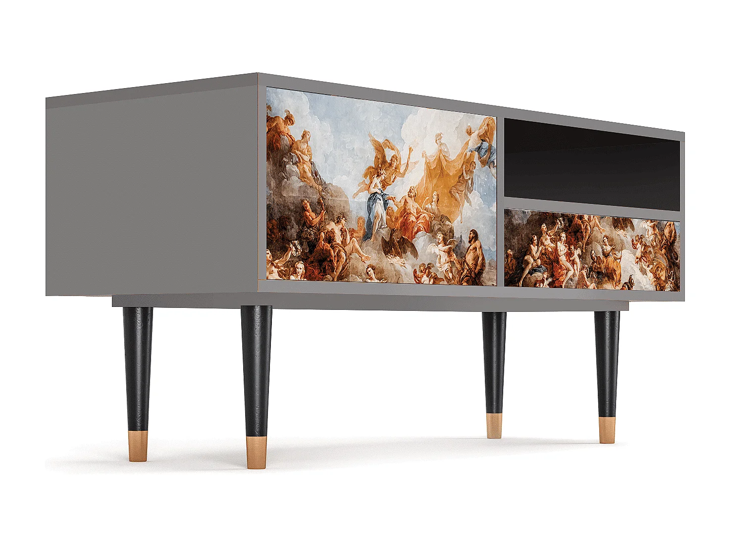 Szafka RTV - 115х59х48 cm - T3 - Versailles, Szary