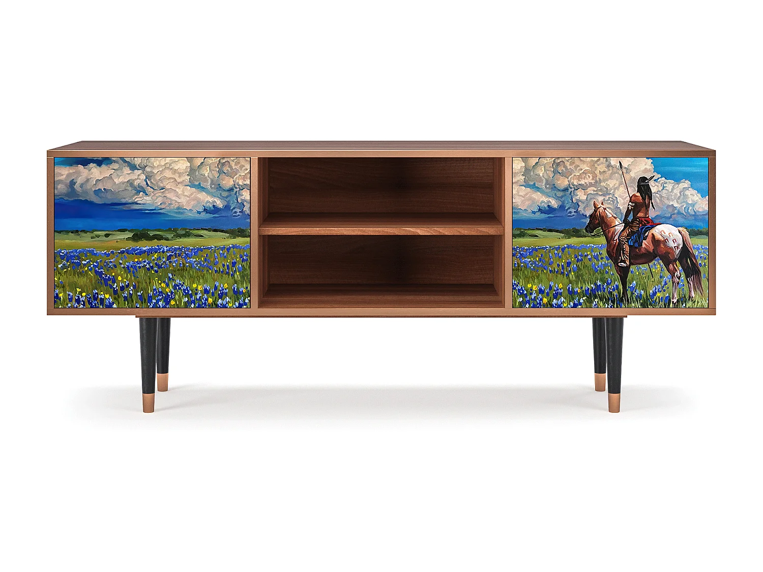Meuble TV - 170х69х48 cm - T2 - Thunderheads by Dean, Noyer