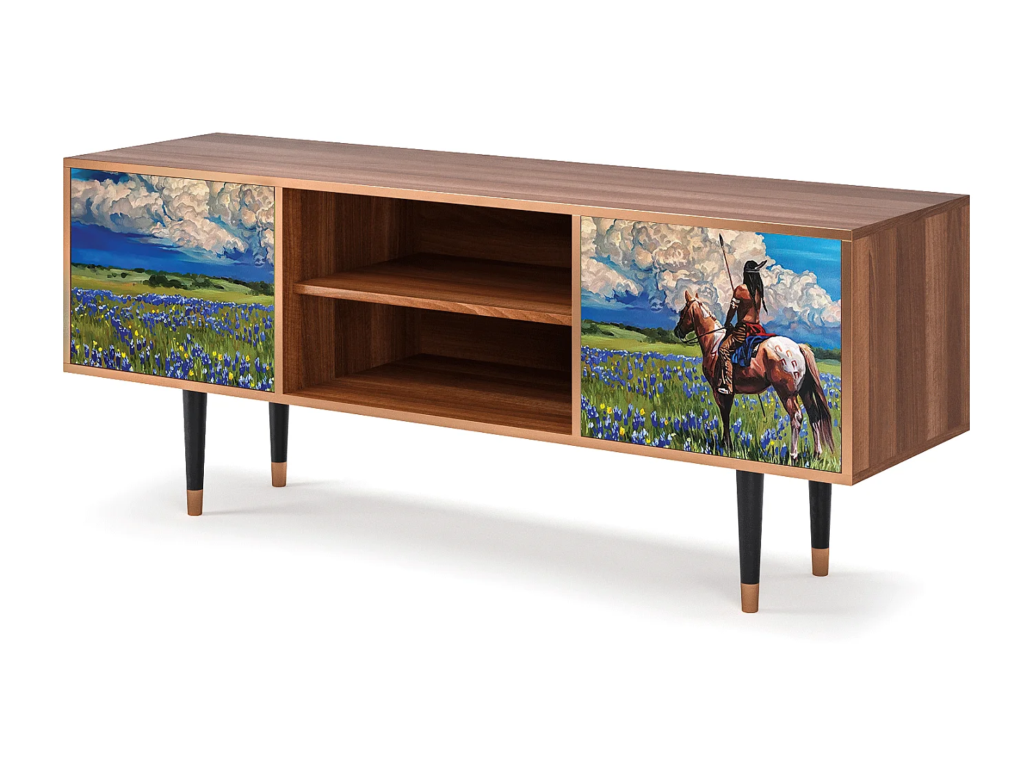 Meuble TV - 170х69х48 cm - T2 - Thunderheads by Dean, Noyer