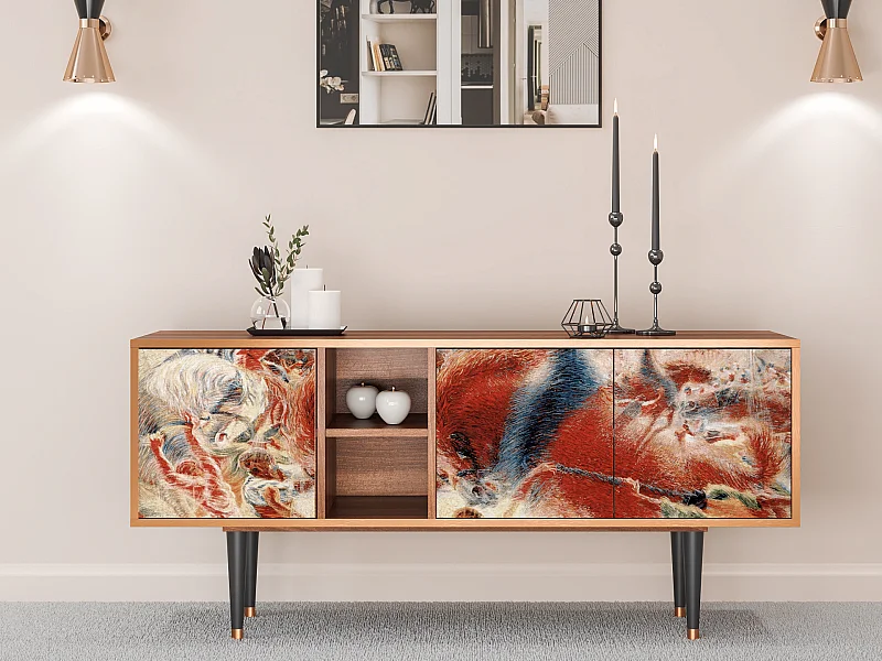 Meuble TV - 150х69х41 cm - T5 - The City Rises, Noyer